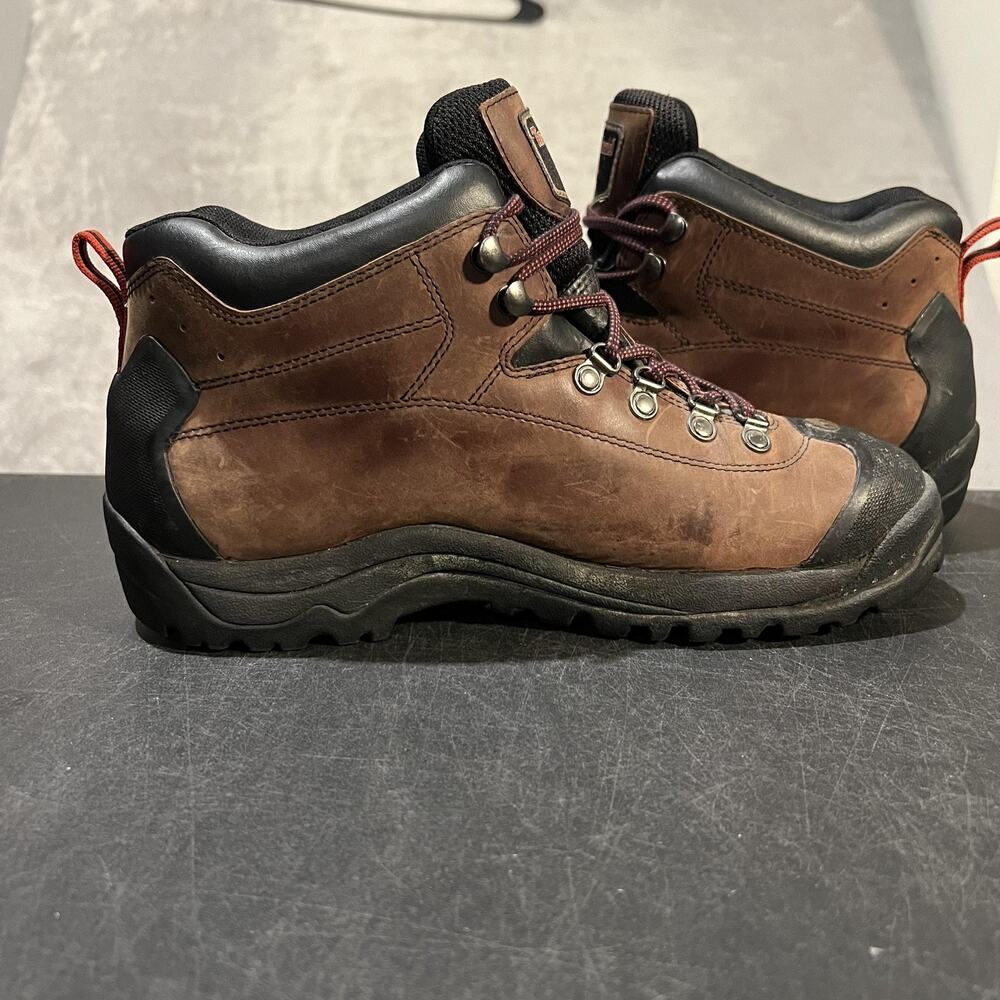 Timberland White Ledge Waterproof Hiking Ankle Boot Mens 9.5 Brown Leather Trail - Picture 6 of 10